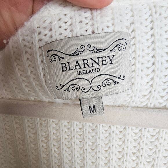 Blarney Ireland Womens Angora Cashmere Slouch V-Neck Sweater Size M Quiet Luxury - Picture 6 of 9